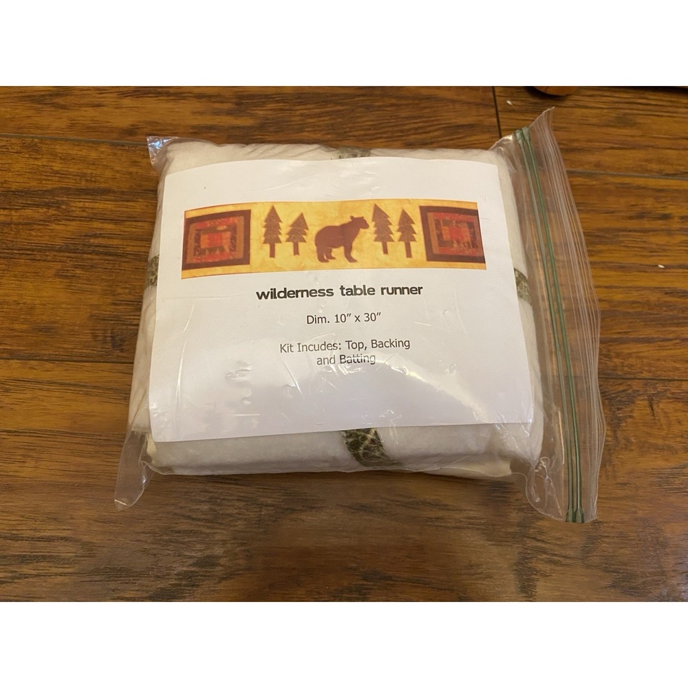 New Wilderness Table Runner Kit DIY Bear Outdoors 10" X 30"